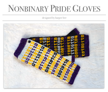Load image into Gallery viewer, Non Binary Pride Gloves x Fergus Yarn Knitting Kit