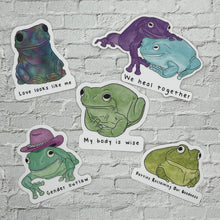 Load image into Gallery viewer, Affirmation Frog Stickers by Yerpers
